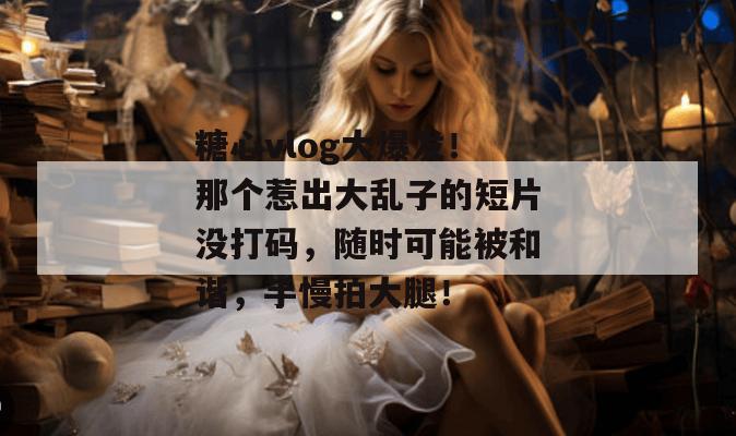 糖心vlog大爆发!那个惹出大乱子的短片没打码,随时可能被和谐,手慢拍大腿!